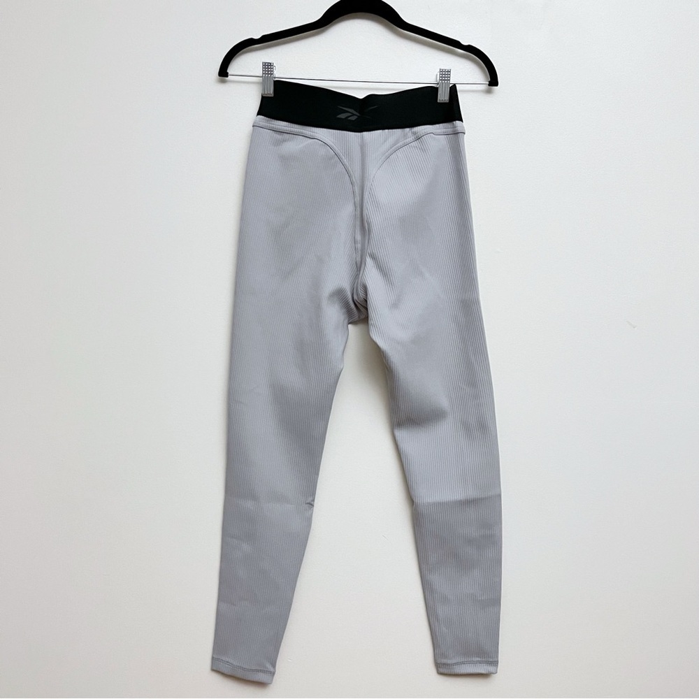 NEW Reebok Cardi B Thick Rib Tights GRAY HC5280 training pants Women’s Medium - Picture 9 of 11